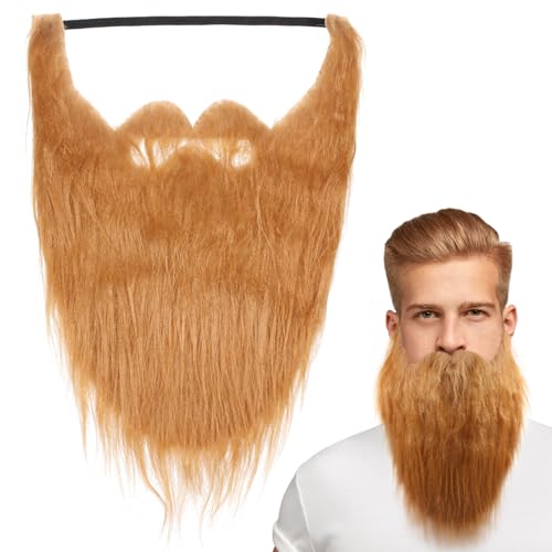 NUOBESTY 2 Stück Halloween-Masken Mit Falschem Bart Lange Orangefarbene Schnurrbärte Als Party-Zubehör 29 5 X 20 3 Cm von NUOBESTY