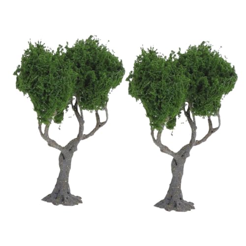 NUOBESTY 2 Stück Mikro Landschaftsbaum Simulation Kleine Pflanzen für Architektur und DIY Dekorationen im Sandtisch von NUOBESTY
