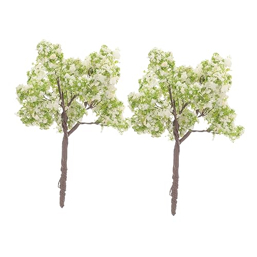 NUOBESTY 2 Stücke Anlage Mini Landschaft Baum Eisen Draht Kleine Bäume Baum Pulver Baum Gesichter Decor Outdoor von NUOBESTY