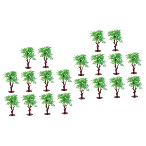 NUOBESTY 20 STK Mini-Bäume-Modell Mini-Palmen Gründekor DIY tortendeko Einschulung Ornament grüner vorbildlicher blumenbaum Landschaftsmodellbaum Miniatur schmücken Blumentopf Dekorationen von NUOBESTY