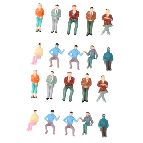NUOBESTY 20 STK Farb simulations Puppe Mini-Menschen-Figuren-Spielzeug Charaktermodell Modelle Ornament Figurenmodell Dekoration Minifigurenmodell Schreibtisch schmücken Baby Dekorationen von NUOBESTY