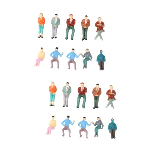 NUOBESTY 20 STK Farb simulations Puppe Puppenstubenarbeiterfiguren Figurenmodell Dekoration Ornament Modelle Minifigurenmodell Figur Modellschmuck Schurke Dekorationen Marionette schmücken von NUOBESTY