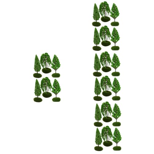 NUOBESTY 24 STK Baummodell Miniaturbäume Mini-Fake-Pflanzen o Züge Spielzeug Mini-Bäume-Schmuck Mini-Modellbäume Modellbaum einstellen Straßenbaum ob11 Landschaftsbaum Plastik von NUOBESTY