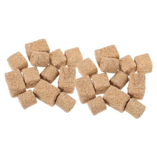 NUOBESTY 24 Stück Mini-Heuhaufen-Modell puppenhaus zubehör Garten Dekoration Szene Heuhaufen Ornament dekoratives Heu Garten-Heuhaufen-Ornament Mini-Strohballen Strohfigur Holz Light Brown von NUOBESTY