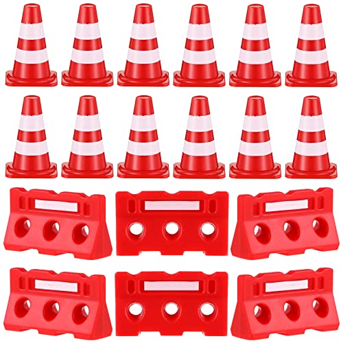 NUOBESTY 24 STK Straßenschild Barrikade Spielzeug Lernspielzeug Rote Verzierungen Puzzle-Spielzeug Baukegel Partyzubehör Verkehrsschilder Aus Kunststoff Lehrmittel Plastik Kind Miniatur von NUOBESTY
