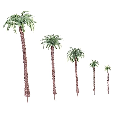 NUOBESTY 25st Mini-kokosnussbaum Kunstpflanze Tortendeko Einschulung Plastik Pappbecher Modellmaterial von NUOBESTY