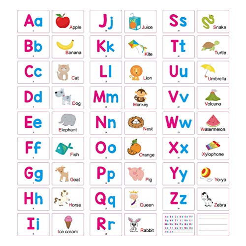 NUOBESTY 27 Stück Alphabet Karteikarten 26 Buchstaben Kind Karteikarten ABC Englisch Alphabet Kinder Speicherkarten für Kinder Kleinkind Kleinkind (Mit Einem Stift) von NUOBESTY
