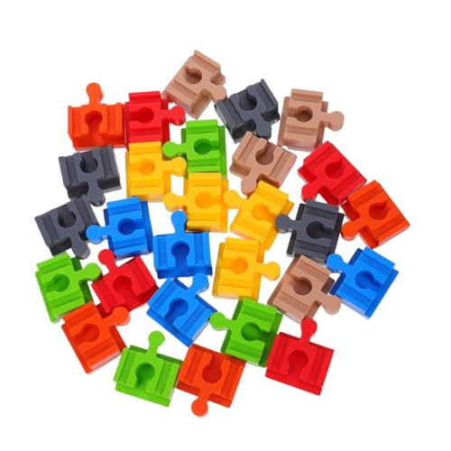 NUOBESTY 28 Stück Holzstreckenanschluss Bildungsspielzeug Holz Bahngleis aus Holz Spuranschluss Verfolgung von Zubehör Gebäude Plastik NUOBESTY 28 Stück Holzstreckenanschluss Bildungsspielzeug Holz Bahngleis aus Holz Spuranschluss Verfolgung von Zubehör Gebäude Plastik von NUOBESTY