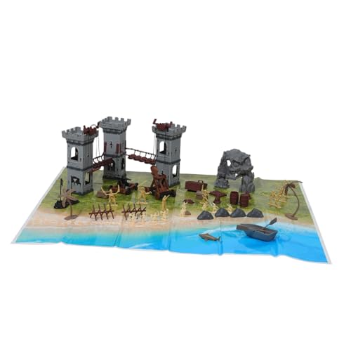 NUOBESTY 293 Stück Teiliges Piraten Ritter Soldaten mit Mini Armee Figuren Langlebigen Kunststoffmodellen und Vielseitigen Sandtisch Zubehör für DIY Militärszenen Historisches Lernspielzeug von NUOBESTY