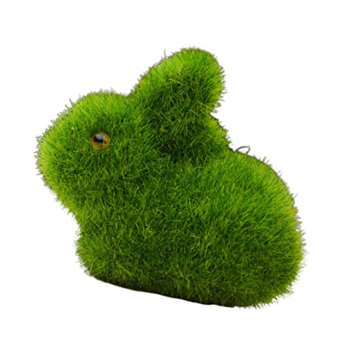 NUOBESTY 2Stücke Simulation Kaninchen Dekoration Mini Kunsthandwerk Ornament Grün für Zuhause Hochwertiges Langlebiges Design für Angenehme Am Schreibtisch von NUOBESTY