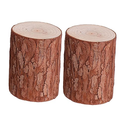 NUOBESTY 2stücke Mini Holz Modell Stumpf Spielzeug Rustikale Landschaftsdekoration Aus Fichtenholz Für Kreative -projekte Für Garten Wohnzimmer Und Partys Höhe von NUOBESTY
