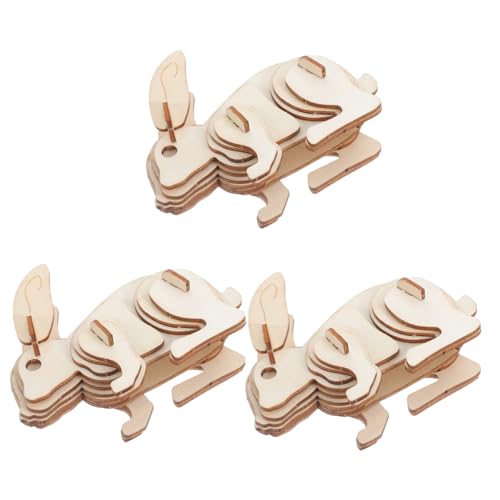 NUOBESTY 3 Stück Holz Rabbit DIY Puzzle für Einfache Montage Tierförmiges Basteln für Eltern Junge Mädchen Interaktion zum Malen und Dekorieren NUOBESTY 3 Stück Holz Rabbit DIY Puzzle für Einfache Montage Tierförmiges Basteln für Eltern Junge Mädchen Interaktion zum Malen und Dekorieren von NUOBESTY