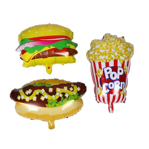 NUOBESTY 3 Stück Teiliges Party deko Folienballons in Realistischen Food motiven Popcorn Hot Dog Hamburger für Kindergeburtstag Bbq Filmabend Kreative Kinderparty Dekoration NUOBESTY 3 Stück Teiliges Party deko Folienballons in Realistischen Food motiven Popcorn Hot Dog Hamburger für Kindergeburtstag Bbq Filmabend Kreative Kinderparty Dekoration von NUOBESTY