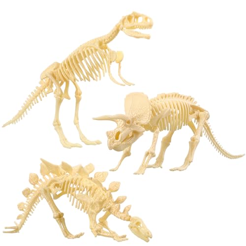 NUOBESTY 3 Stücke 4d Dinosaurier Skelett Spielzeug Kunststoff Dinosaurier Knochen Figuren für Kinder DIY Modelle NUOBESTY 3 Stücke 4d Dinosaurier Skelett Spielzeug Kunststoff Dinosaurier Knochen Figuren für Kinder DIY Modelle von NUOBESTY