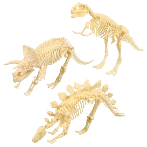 NUOBESTY 3 Stücke 4d Kunststoff Dinosaurier Skelett Figuren Pretend Spielen Dinosaurier Skelett Modelle für Kinder Spielzeug NUOBESTY 3 Stücke 4d Kunststoff Dinosaurier Skelett Figuren Pretend Spielen Dinosaurier Skelett Modelle für Kinder Spielzeug von NUOBESTY