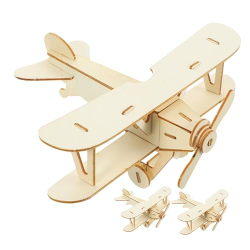 NUOBESTY 3-teiliges Flugzeugmodell Aus Holz: Mini-flugzeug, Zum Bemalen Und Dekorieren, Bastel-flugzeug-kits Für Kinder, Schule, Bastel- -projekte, Beige NUOBESTY 3-teiliges Flugzeugmodell Aus Holz: Mini-flugzeug, Zum Bemalen Und Dekorieren, Bastel-flugzeug-kits Für Kinder, Schule, Bastel- -projekte, Beige von NUOBESTY