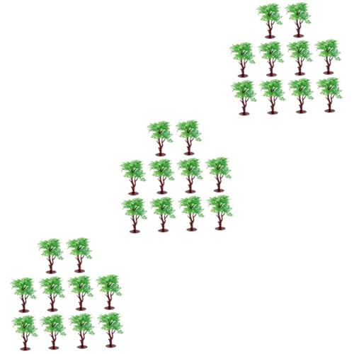 NUOBESTY 30 STK Modellbäume Bauen Mikro Wohnkultur Pflanzendekor Modelle tortendeko Einschulung grüner vorbildlicher blumenbaum Landschaftsmodellbaum Mini Dekorationen Plastikbaum schmücken von NUOBESTY