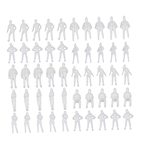 NUOBESTY 300 STK Puppenmodell Miniatur-Menschen-Modell Winziges Menschenmodell Figuren Für Draußen Tragbarer Hochstuhl Menschen Im Märchengarten Bahn Plastik Weiß Simulationsdiagramm von NUOBESTY