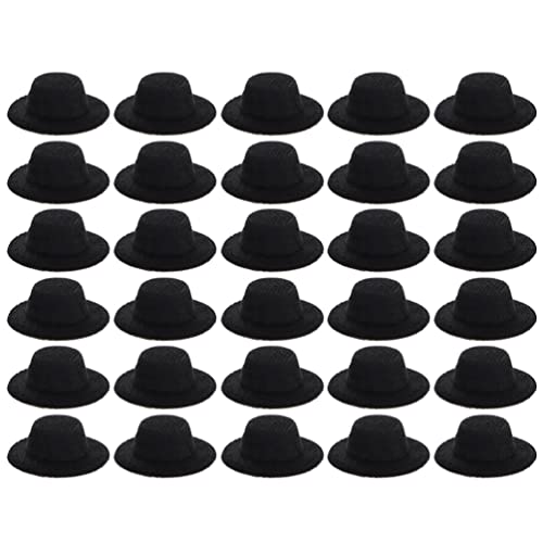 NUOBESTY 30stücke Schwarze Mini-jazzmütze Austauschbare Puppenhüte Für Kreative Dekoration Für Geburtstagsfeiern Hochzeiten Und Besondere Anlässe Aus Strapazierfähigem Gefertigt von NUOBESTY