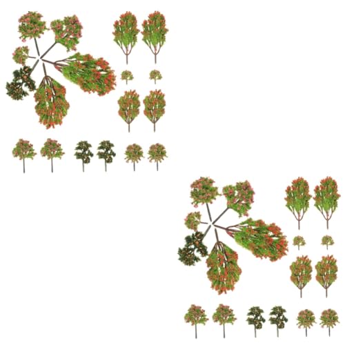 NUOBESTY 36 STK Mikrolandschaftssimulationsbaum Dioramenbedarf Modellpflanzen Zuglandschaft Miniaturbäume Landschaftsmodellbaum Miniatur-modellbaum Künstlich Grün Diorama Plastik Sandkasten von NUOBESTY