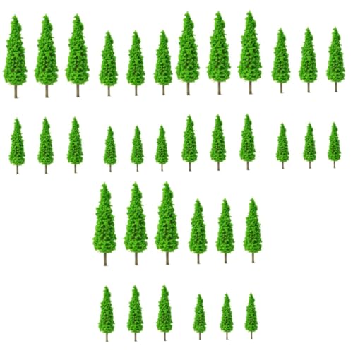 NUOBESTY 36 STK Simulation Grüner Baum Haushaltsdekoration Modellbahn Landschaft Mini-landschaftsbäume Eisenbahnlandschaftsbaum Miniaturen Festival-dekor Kind Lieferungen Künstlich Plastik von NUOBESTY