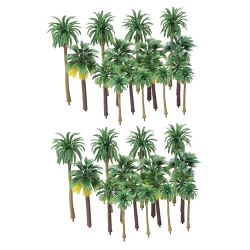 NUOBESTY 36st Künstliche Kokospalme Zubehör Für Regenwald-dioramen Architektur Bäume Statische Grasbüschel Modellbahn Landschaft Gefälschte Bäume Künstliche Baumpflanzen Bonsai Mini Plastik von NUOBESTY