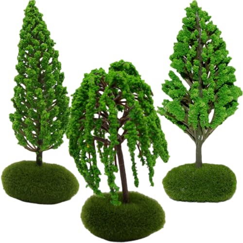NUOBESTY 3 Stücke Miniatur Gefälschte Bäume Modell Bäume Für Zug Landschaft Landschaft Decor von NUOBESTY