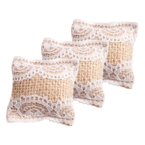 NUOBESTY 3stücke Minikissen Puppenhaus Winziges Kissen Aus Spitze Für Mini-Sofa Spielhaus-Dekoration Puppenhaus-Wohnzimmer-Accessoire NUOBESTY 3stücke Minikissen Puppenhaus Winziges Kissen Aus Spitze Für Mini-Sofa Spielhaus-Dekoration Puppenhaus-Wohnzimmer-Accessoire von NUOBESTY