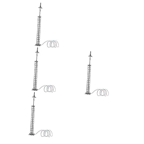 NUOBESTY Landschaftsornamente 4 Stück Modellbahn Lichter Scheibengardinen Selbstgemacht Ampel Metall Mini-Zubehör von NUOBESTY