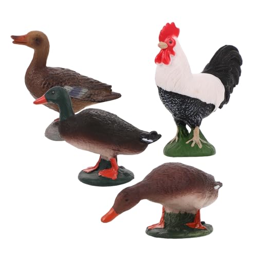 NUOBESTY Realistisches Geflügelspielzeug – 4 Hühner Und Figuren Für Küken Kreative Tiermodelle Für Landschaften Und Kinderspiele NUOBESTY Realistisches Geflügelspielzeug – 4 Hühner Und Figuren Für Küken Kreative Tiermodelle Für Landschaften Und Kinderspiele von NUOBESTY