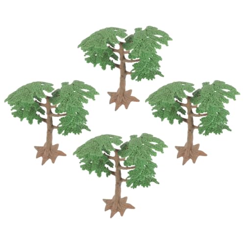 NUOBESTY 4 Stück Simulationslandschaftsbaum Mini-Modelle Glühbirne Decke Baumpflanzmodelle Kleine Baummodelle Modelle Trainieren Pflanzenmodelle Modell Gartenbaum Kiefern-Requisiten Plastik von NUOBESTY