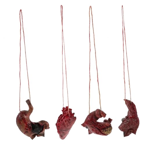 NUOBESTY 4 Stück Teiliges Halloween Hängedeko Realistische Körperorgane Wiederverwendbar Gruselige Party Deko für Fenster Wand Tür Outdoor Geeignet NUOBESTY 4 Stück Teiliges Halloween Hängedeko Realistische Körperorgane Wiederverwendbar Gruselige Party Deko für Fenster Wand Tür Outdoor Geeignet von NUOBESTY