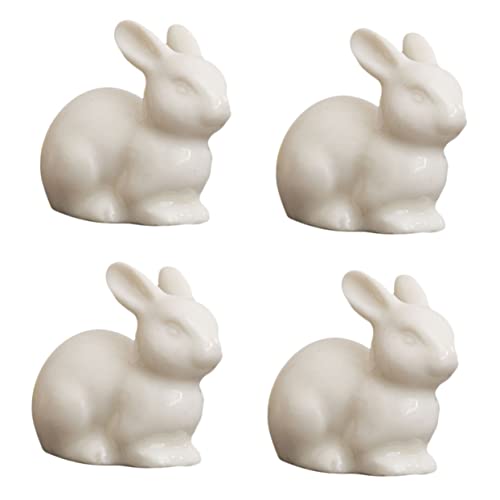 NUOBESTY Figur für Gartendeko 4 Stück Mini-Keramik-kunsthandwerk Realistische Form für Das Home Office von NUOBESTY