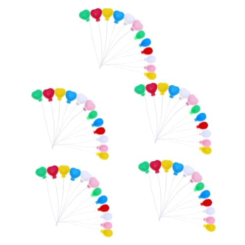 NUOBESTY 5 Sätze Miniaturballons Bunte Dekoration Für Puppenhaus Mikro Landschaften Kuchen Und Partys Als Fotorequisiten Für Stimmungsvolle Arrangements 12 Stück * 5 von NUOBESTY