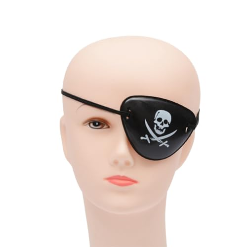 NUOBESTY 5 Stück Schwarze Piraten-Augenklappen Mit - Einzelne Augenklappen Für Halloween Cosplay Karneval Mardi Gras Kostüm Bühnenauftritt von NUOBESTY