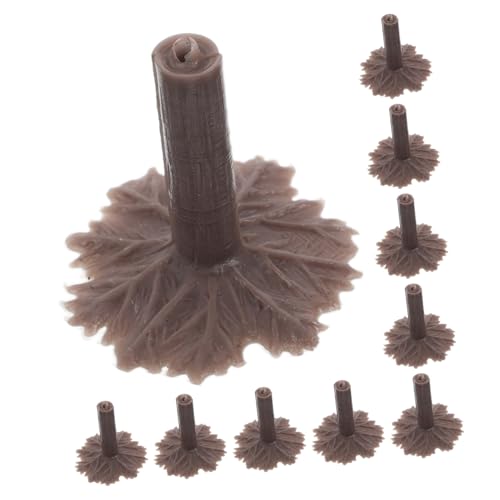 NUOBESTY 50 Stück Modellbaumfüße DIY-mikrolandschaft Mikro-landschaftsbaum Mikro-landschafts-sandtisch Landschaftsbäume Trainieren Miniatur-baumsockel Modellbäume Stehen Light Brown Plastik von NUOBESTY