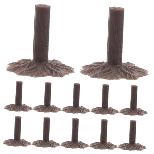 NUOBESTY 50 Stück Modellbaumfüße Modellbaum Zubehör Kleiner Baumsockel Modelllandschaft Bauen Modelleisenbahn zubehör Landschaftsbäume trainieren Miniatur-Baumsockel Plastik Light Brown von NUOBESTY