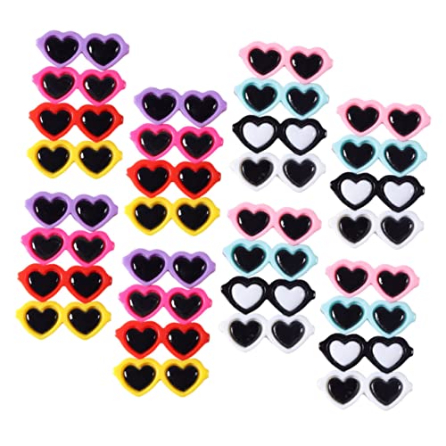 NUOBESTY 50 Stück Sonnenbrillen Modell Teiliges Diy Bastelzubehör für Handarbeiten Mehrfarbige Charms für Handyhüllen Schmuck Textilien Dekorationen von NUOBESTY