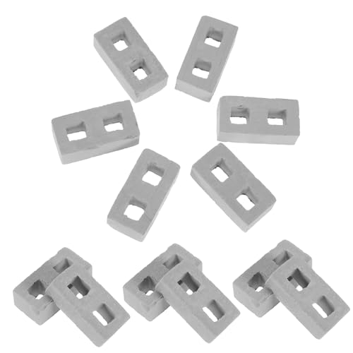 NUOBESTY 50 Stück Teiliges Mini Ziegelsteine Realistische Simulation Kompakte Bauklötze für DIY Miniaturhäuser Basteln Mikro Geeignet für Modellbau und Handwerksprojekte NUOBESTY 50 Stück Teiliges Mini Ziegelsteine Realistische Simulation Kompakte Bauklötze für DIY Miniaturhäuser Basteln Mikro Geeignet für Modellbau und Handwerksprojekte von NUOBESTY