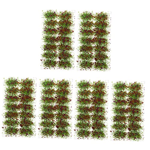 NUOBESTY 6 Kisten Grasschuppen scheibengardinen Ornament gefälschte Zubehör für Modellbahnlandschaften Modelle Anlage Miniatur-Landschaftsdekor Miniatur-Vegetationsgruppe verbunden von NUOBESTY