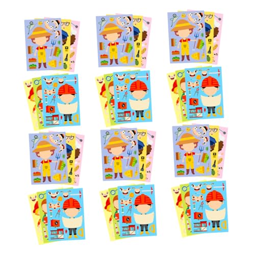 NUOBESTY 6 Sätze Puzzle Sticker für Interaktive DIY Berufskostüm Aufkleber mit Bunten Motiven Fördert Kreativität Problemlösung und Familienaktivitäten zu Hause Schule NUOBESTY 6 Sätze Puzzle Sticker für Interaktive DIY Berufskostüm Aufkleber mit Bunten Motiven Fördert Kreativität Problemlösung und Familienaktivitäten zu Hause Schule von NUOBESTY