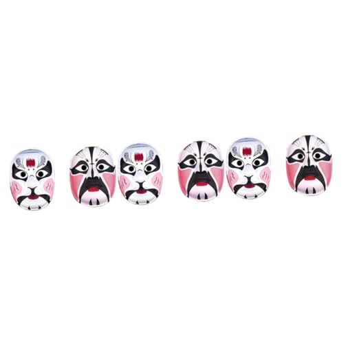 NUOBESTY 6 Stk Kindermaske Ankleiden Peking Oper Maske malen Pekingoper umweltfreundliche Maske Peking-Oper Gesichtsmaske chinesische kulturmaske Abschlussball Facebook Kinderpapier Weiß von NUOBESTY