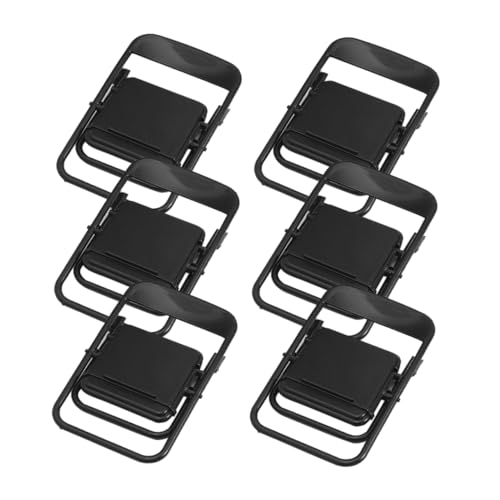 NUOBESTY 6 Stück Handyhalter Puppenhaus Stuhl Möbel Handyständer Handyständer Handyhalterung Mikro Landschaftsdekor Mini Ornament Handyhalter Kunststoff Schwarz von NUOBESTY