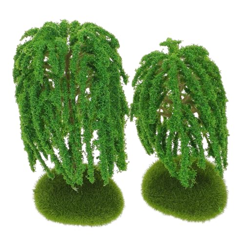 NUOBESTY 6 Stück Mikrolandschaftsdekoration Miniatur-Landschaftsdekoration Landschaftslandschaftsbaummodell Modellbäume Mini gefälschter Baum Kleine Bäume Mini-Baum Minaturbaum Plastik Grün von NUOBESTY