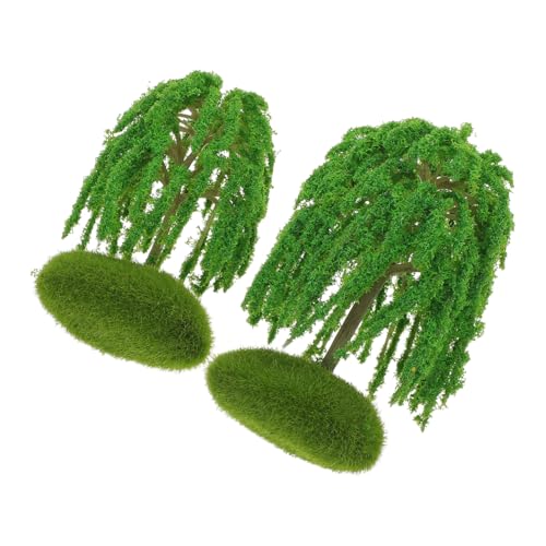 NUOBESTY 6 Stück Mikrolandschaftsdekoration Miniaturbaummodell Minitbäume Künstlicher Miniaturbaum Bäume basteln Miniaturlandschaftsbäume Mini-Baumfiguren Mini-Modellbäume Plastik Grün von NUOBESTY