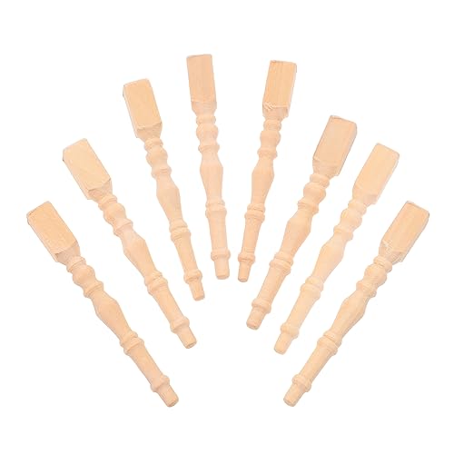 NUOBESTY 6 Stück Mini Tischbeine Simulationsmodelle für Puppenhausmöbel und Miniaturszenen Hochwertige Holzdeko für DIY Projekte und Spielzeuggestaltung von NUOBESTY