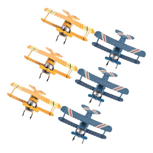 NUOBESTY 6 Stück Retro Metall Flugzeug Dekoration für Kinderzimmer Home Office und Partys Eisen Flugzeug für Regale und Fotodekoration von NUOBESTY