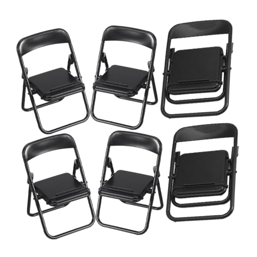 NUOBESTY 6 Stück handyhalter Möbel Klappstuhl Miniatur-Stuhl-Requisite Mini-Hausverzierung Mini-Stuhl Stuhl Telefonhalterung Desktop-Telefonhalterung Plastik Black NUOBESTY 6 Stück handyhalter Möbel Klappstuhl Miniatur-Stuhl-Requisite Mini-Hausverzierung Mini-Stuhl Stuhl Telefonhalterung Desktop-Telefonhalterung Plastik Black von NUOBESTY