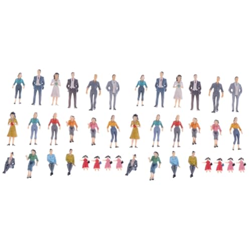 NUOBESTY 60 STK vorbildlicher Mann Mini-Actionfiguren Figurenmodelle Menschen maßstabsgetreues Modell Zugmodell Baufiguren Modell Personenfiguren skalieren Grundeigentum Spielzeug Plastik. von NUOBESTY