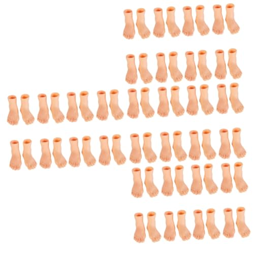 NUOBESTY 64 STK Lustiges Zubehör für Hände und Füße Spielzeug Modell des menschlichen Körpers für Kinder Männchen Puppen Modelle 3D-Fußpuppe kleine Fußpuppe Puzzle Marionette einstellen von NUOBESTY